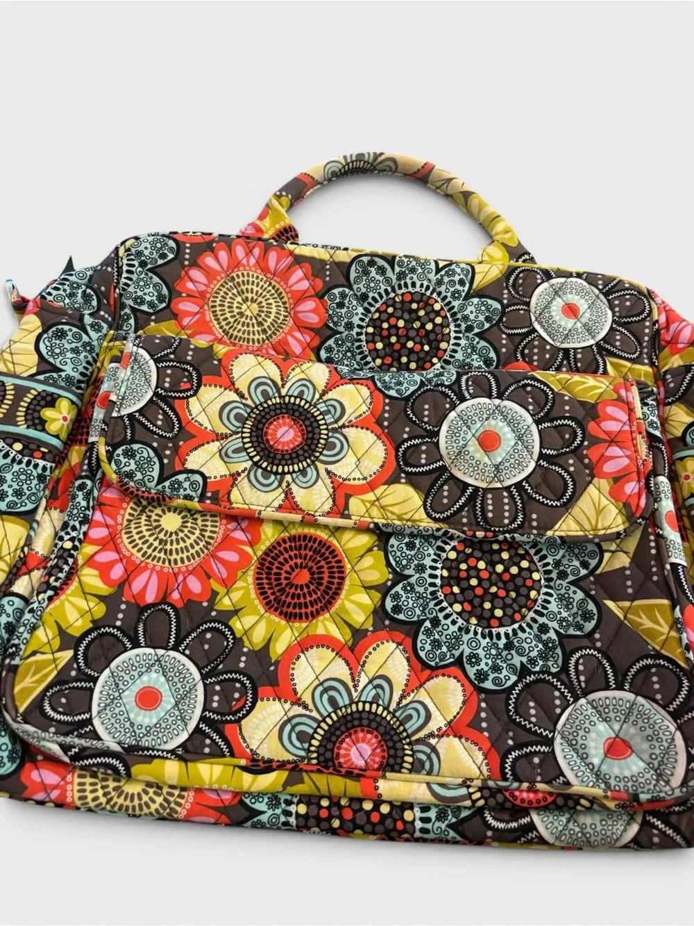Retired Vera Bradley Flower Shower Multicolor Floral Quilted Tote Bag